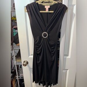 Candie's Black Dress with Rhinestone Accent
